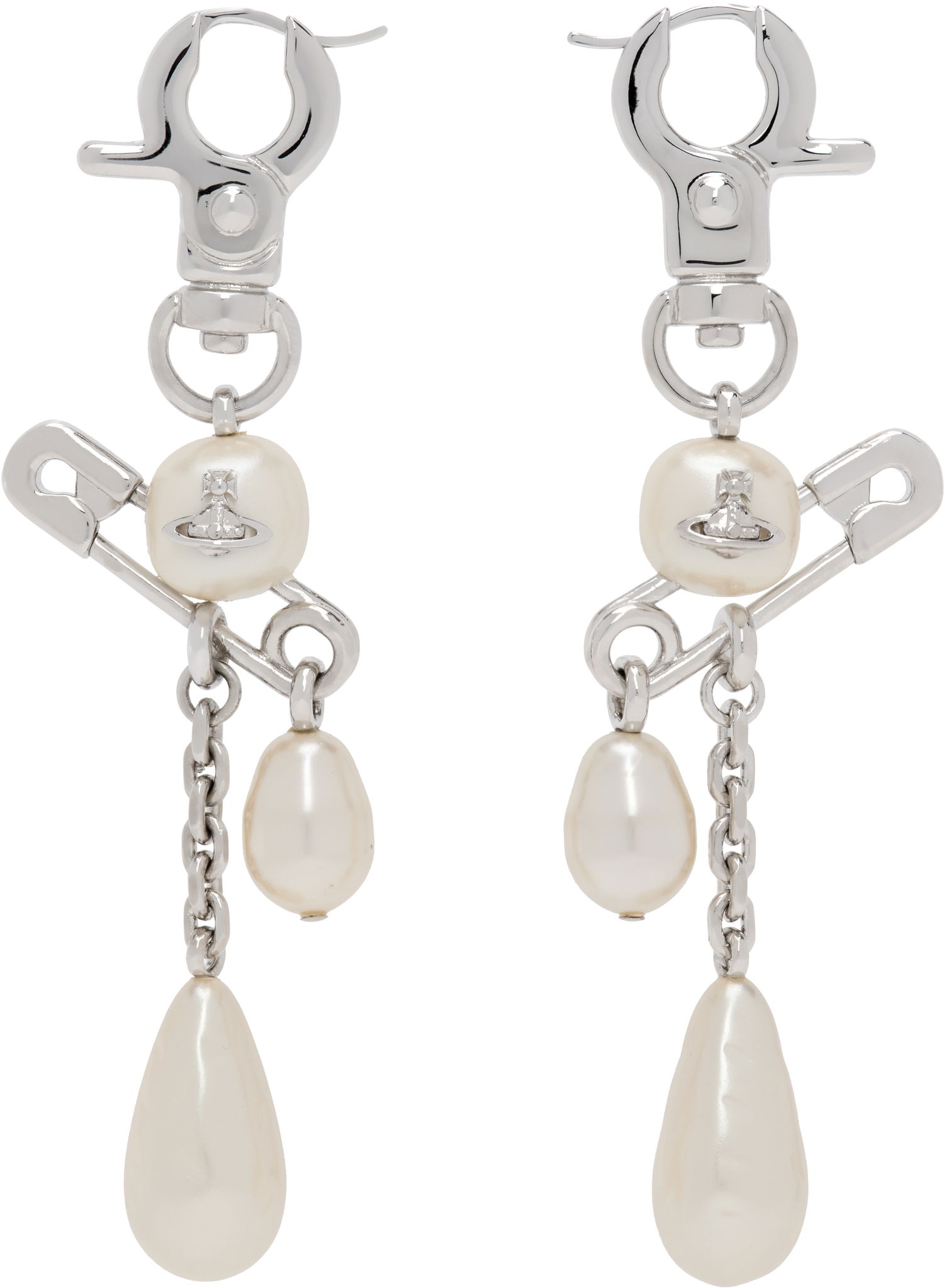 Náušnice Vivienne Westwood Long Earrings With Pearls Metalická | 6202016C-02P103-, 0