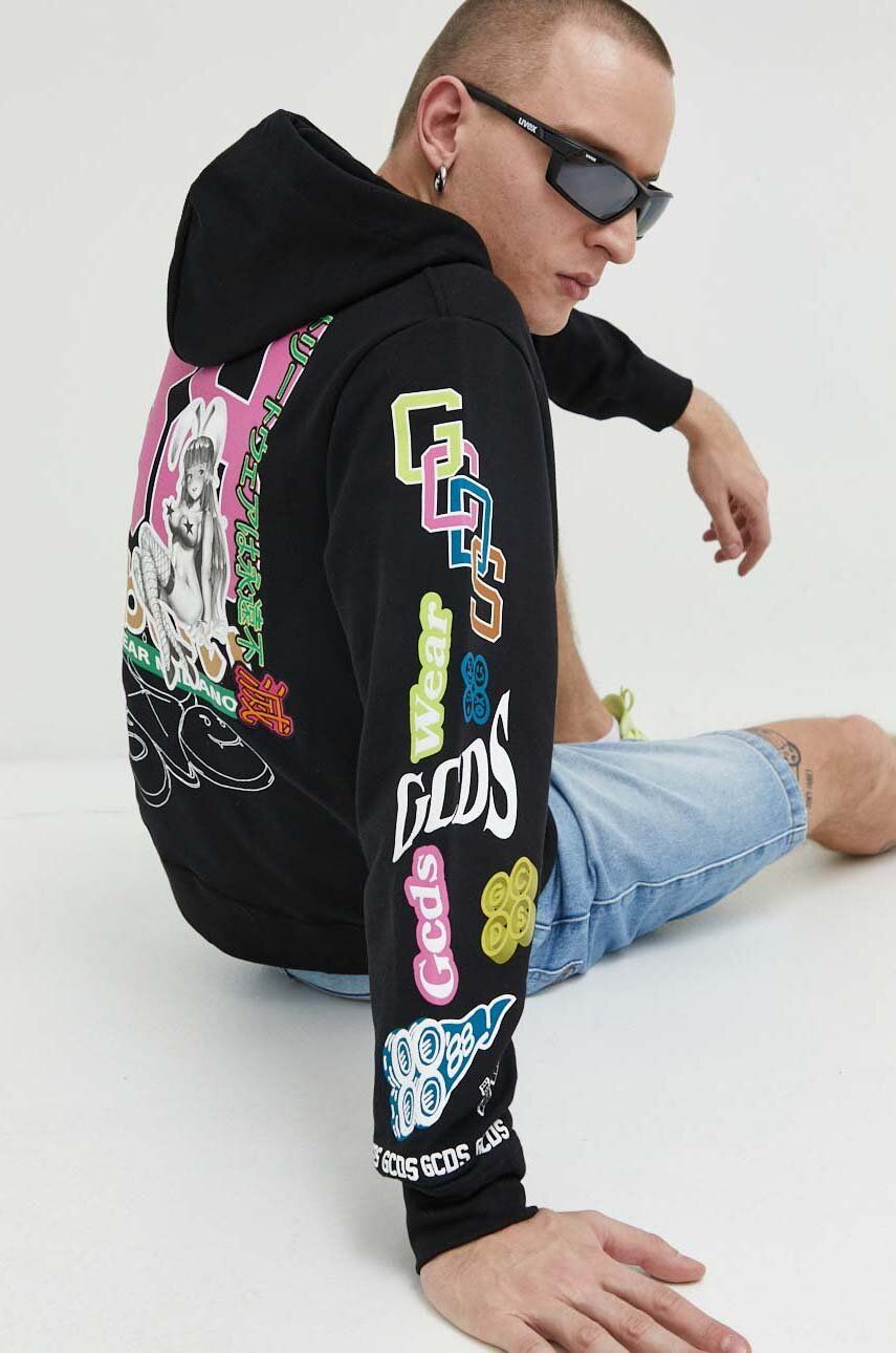 Mikina GCDS Cotton Hoodie Čierna | CC94M100154, 0