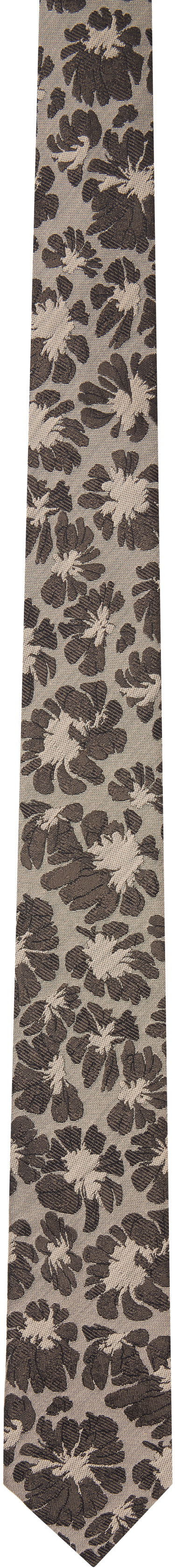 Opasok Dries Van Noten Dries Van Noten Jacquard Silk Tie Hnedá | 251-021600-1901, 0