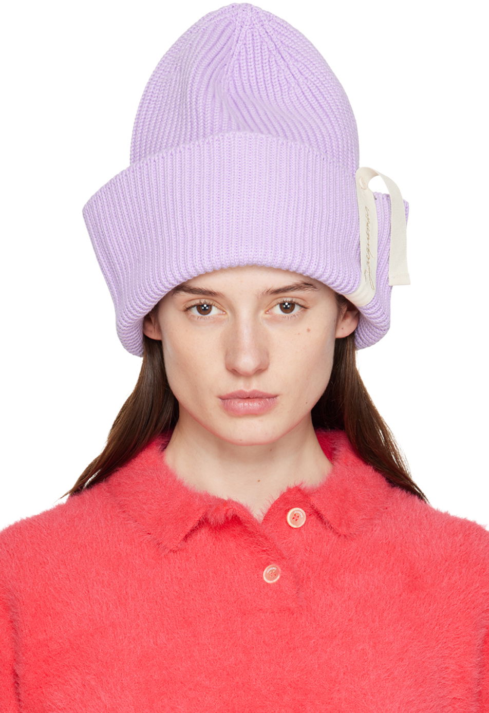 Kulicha Jacquemus Le Raphia 'Le Bonnet Pipa' Beanie Fialová | 23E235AC547-5045, 0