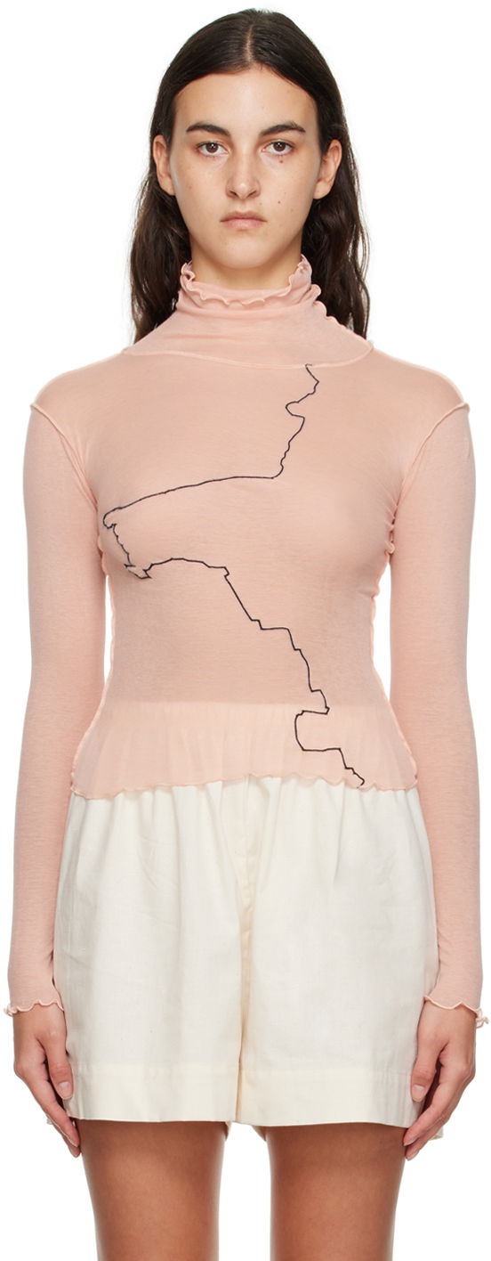Tričko Baserange Turtleneck Long Sleeve Top Ružová | TOGET-CG-WI23, 0
