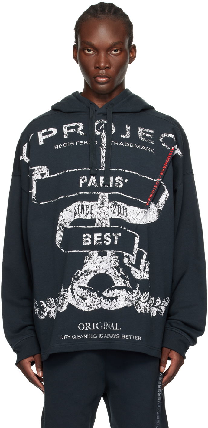 Mikina Y/PROJECT 'Paris' Best' Pinched Logo Hoodie Čierna | 204SH002, 0