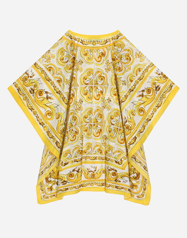 Šaty Dolce & Gabbana Dolce & Gabbana Printed Cotton Kaftan Žltá | LB7A14G7J5KH03TN, 1