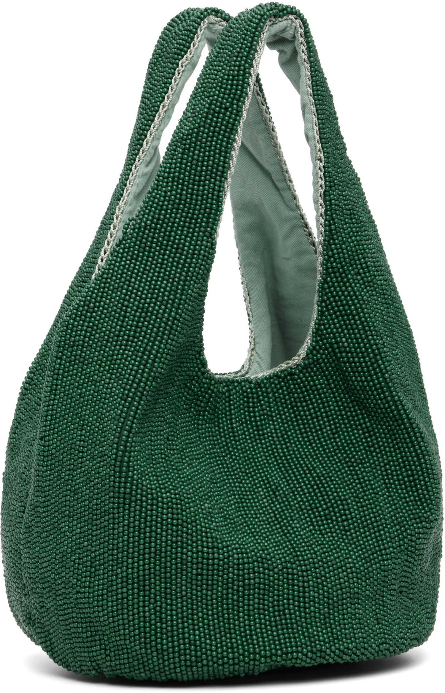 Tote bag JW Anderson Mini Beaded Shopper Tote Zelené | HB0744-FA0469, 1