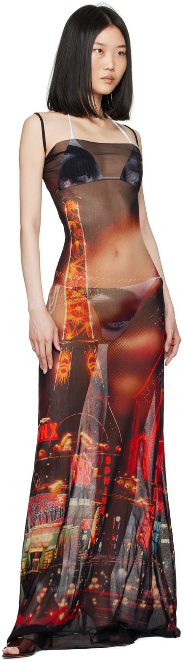 Šaty Jean Paul Gaultier Jean Paul Gaultier Cowl Neck Maxi Dress Červená | 24/30-F-RO253-T552-00301550, 3