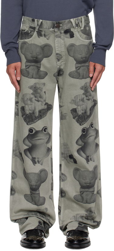 Džínsy Vivienne Westwood Vivienne Westwood Figurine Raymond Printed Jeans Zelené | 2802003D-W014K-, 0