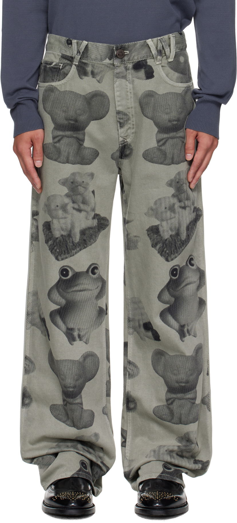 Džínsy Vivienne Westwood Vivienne Westwood Figurine Raymond Printed Jeans Zelené | 2802003D-W014K-