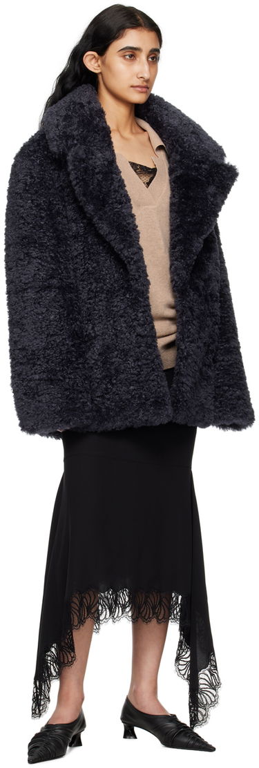 Kabáty Stella McCartney Stella McCartney Short Faux-Shearling Jacket Čierna | 6800883EU901, 3