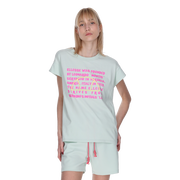 Graphic T-Shirt and Drawstring Shorts Set