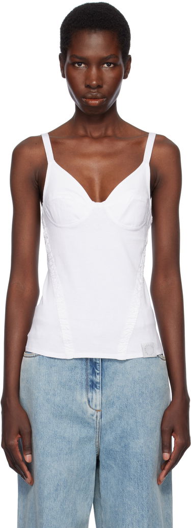 Tielko Stella McCartney Stella McCartney Corset-Inspired Sleeveless Top Biela | 6J03763SPZ85, 0