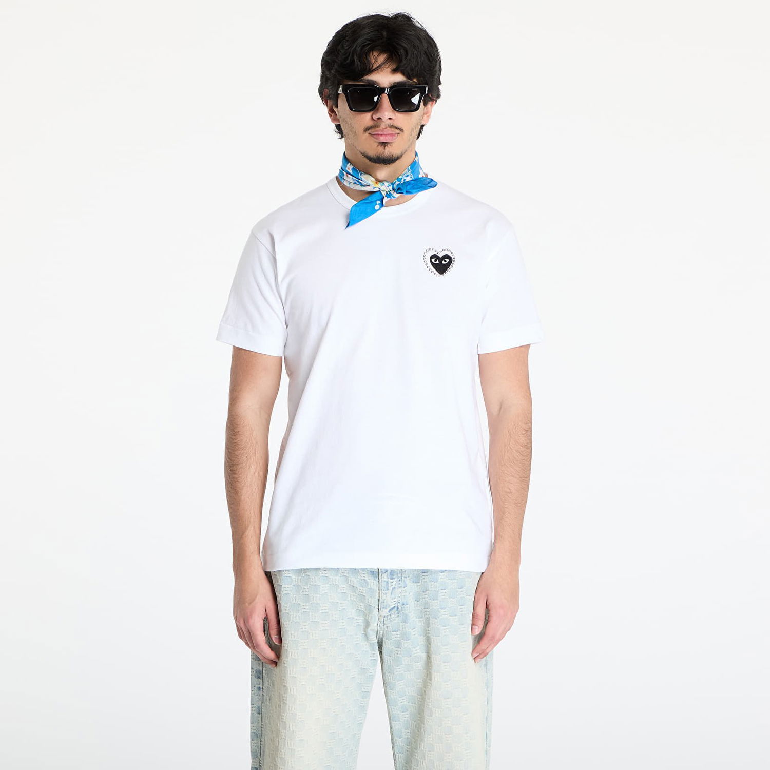Tričko Comme des Garçons Comme des Garçons PLAY Emblem T-Shirt Biela | AX-T802 WHITExBLACK, 0