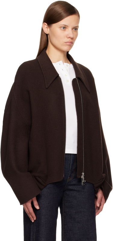 Bomber bunda Khaite Odin Zip Bomber Jacket Hnedá | 6188547, 1