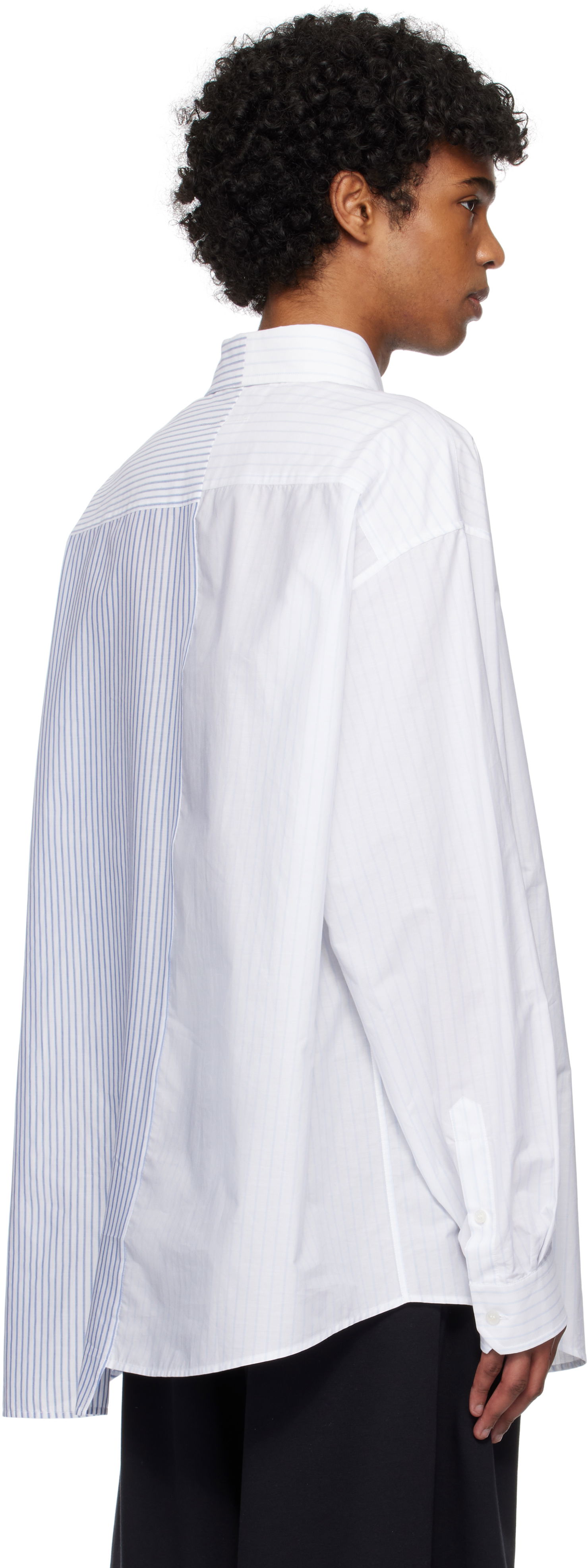 MM6 Maison Margiela Numeric Print Asymmetric Shirt