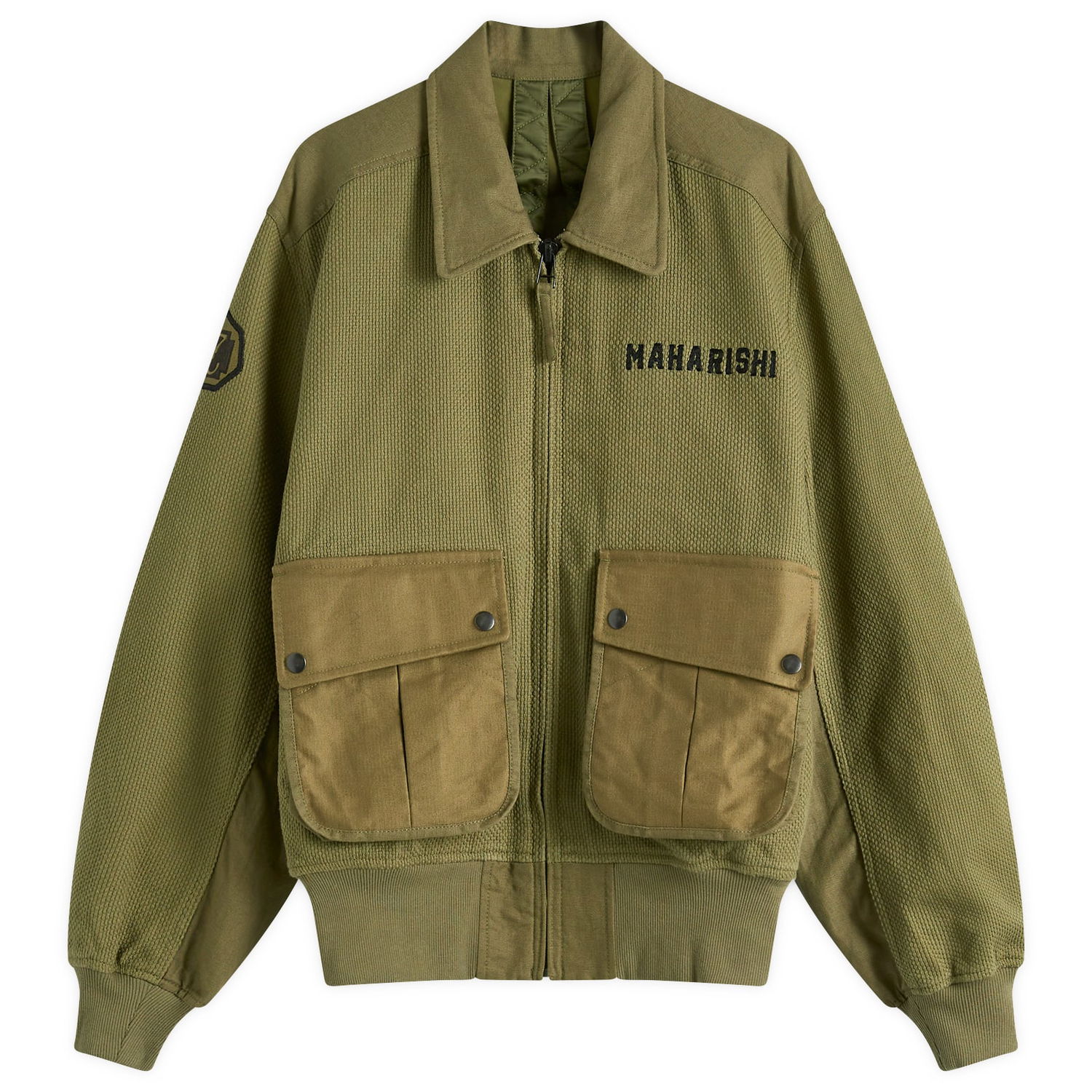 Bomber bunda Maharishi Maharishi Crow & Heron M42 Flight Jacket, Size Large Zelené | 6101-OLV, 0