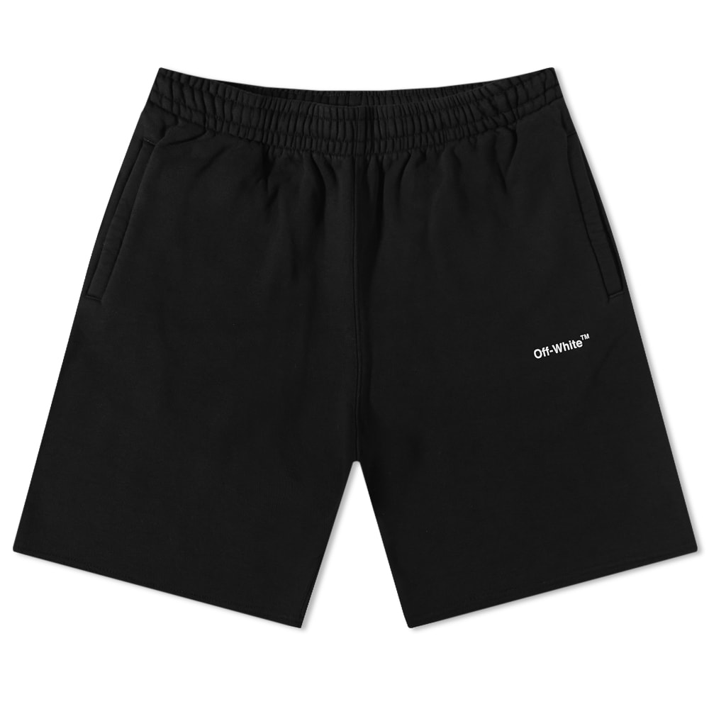 Šortky Off-White Diagonal Helvetica Sweatshort Čierna | OMCI006C99FLE0011001, 0
