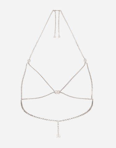 Podprsenka Dolce & Gabbana Dolce & Gabbana Rhinestone DG Logo Decorative Bra Metalická | WZP8S2W111187655, 2