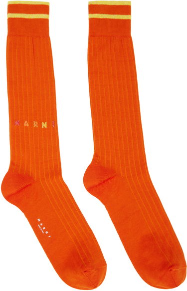 Ponožky Marni Marni Ribbed Knit Socks Oranžová | SKZC0110Q0 UFC143, 0