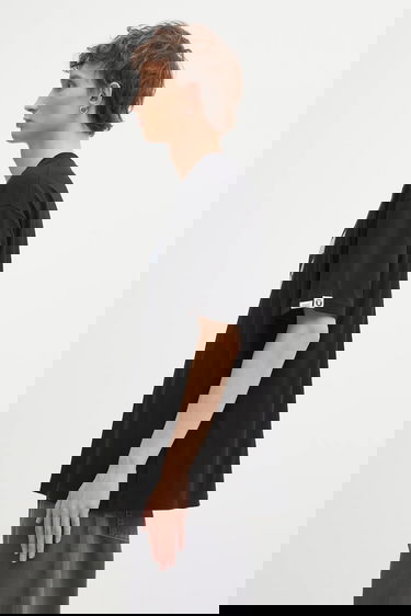 Tričko AAPE by A Bathing Ape Basic Iridescent Ape Head Logo T-Shirt Čierna | AAPTEM1642XXO, 1