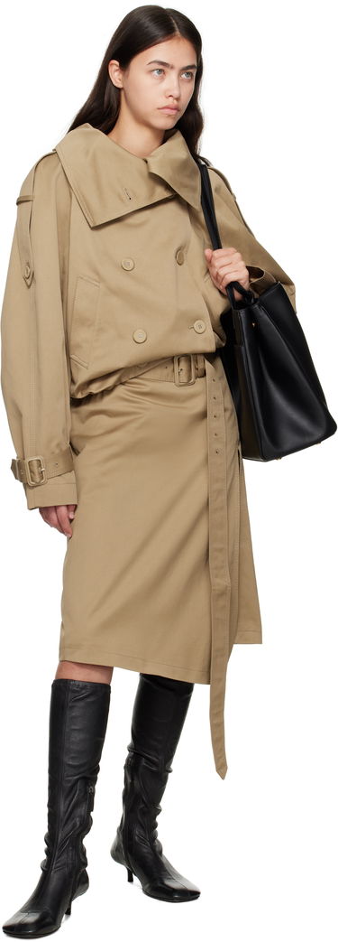 Sukňa Acne Studios Acne Studios Twill Midi Skirt with Belt Béžová | AF0557-, 3