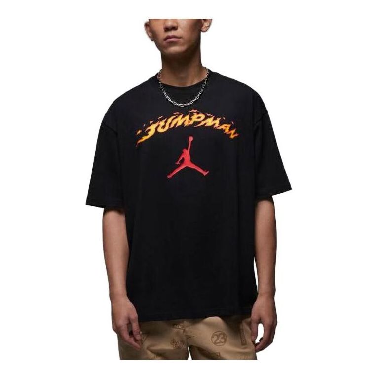 Tričko Jordan Fire Jumpman Logo Graphic T-Shirt Čierna | FJ7685-010