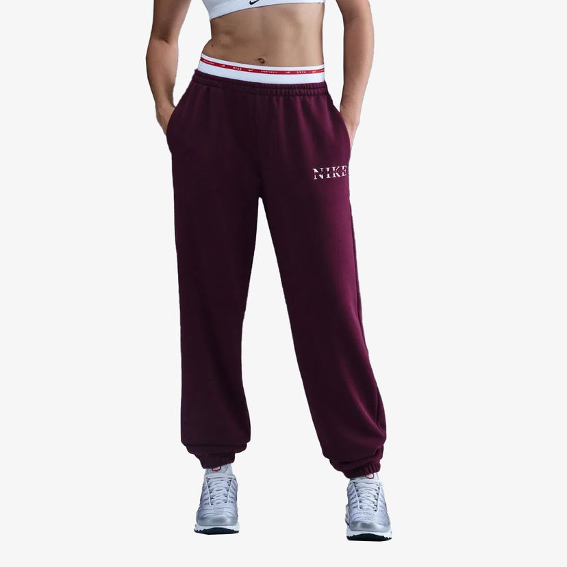 Tepláky Nike Phoenix Fleece High-Rise Pants Vínová | IH4055-610