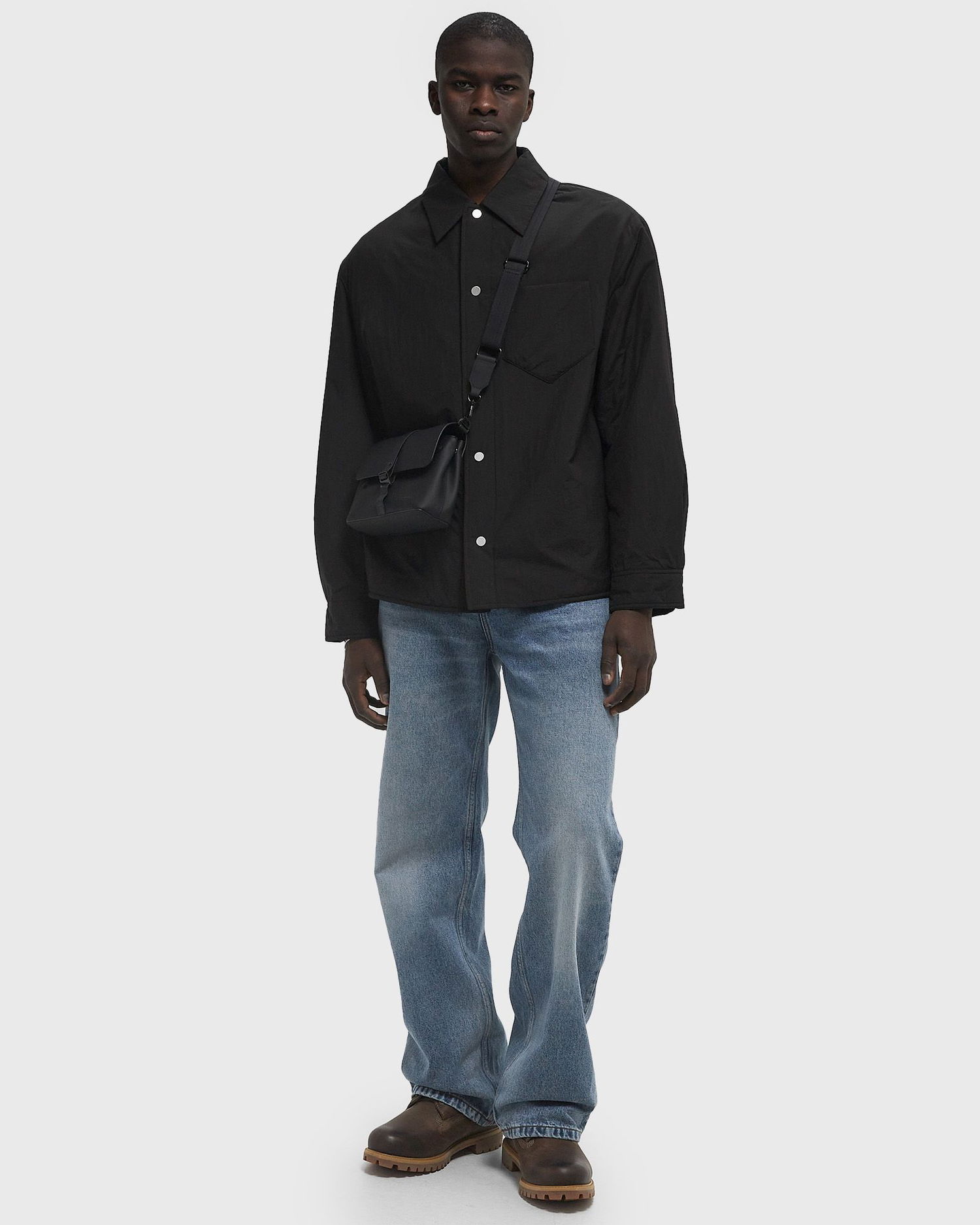 Prešívaná bunda AMI Loose Padded ADC Overshirt XXL Čierna | HJK248.PA0009-001, 1