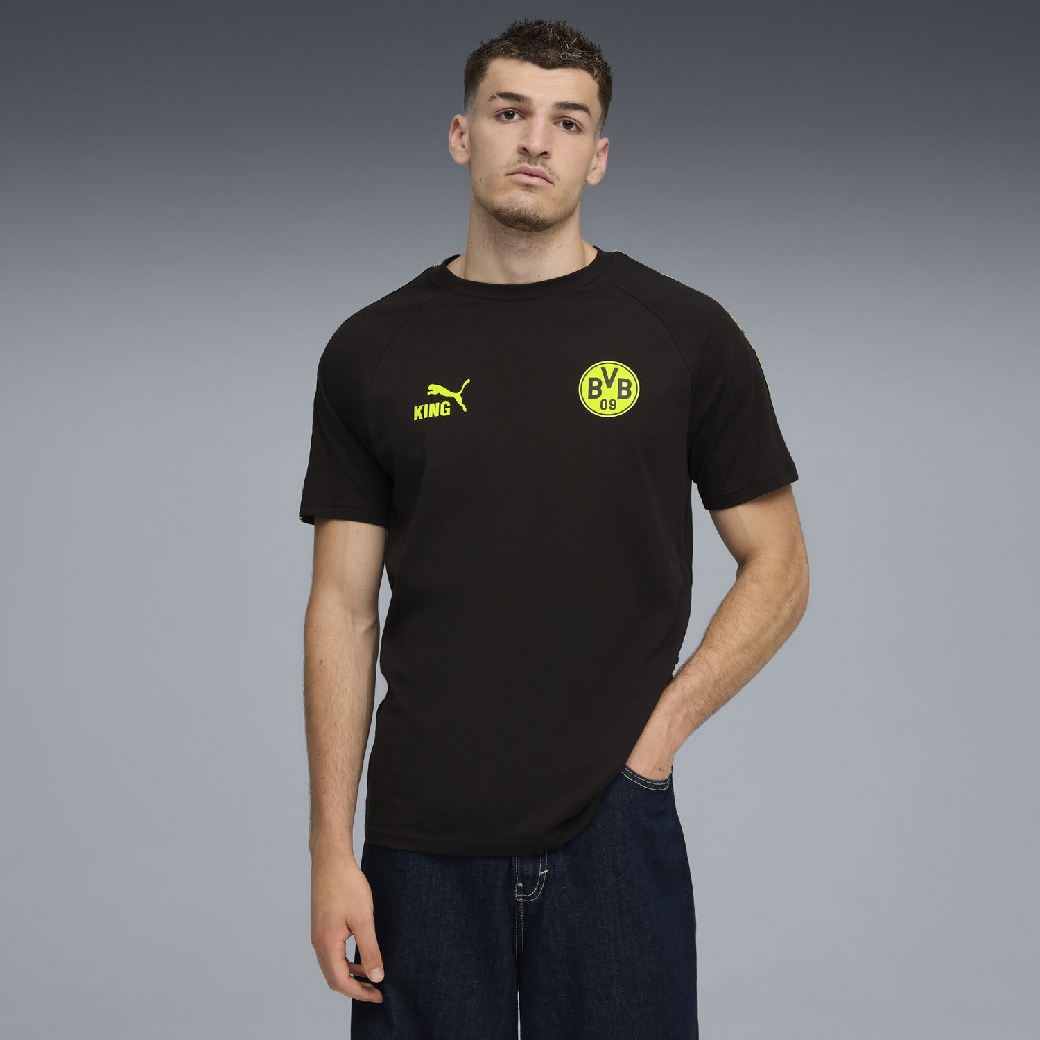 Tričko Puma Borussia Dortmund KING Men's T-Shirt Čierna | 782581_09, 1