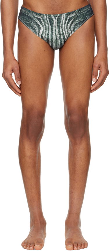 Plavky Jean Paul Gaultier Jean Paul Gaultier 'The Spirale' Swim Briefs Zelené | 25/34-H-SV060-J587-000203, 0