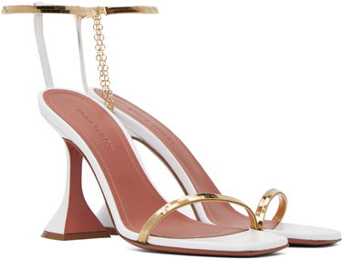 Doplnky Amina Muaddi Amina Muaddi Henson Heeled Sandals Biela | HENSON SANDAL CL NAPPA, 3