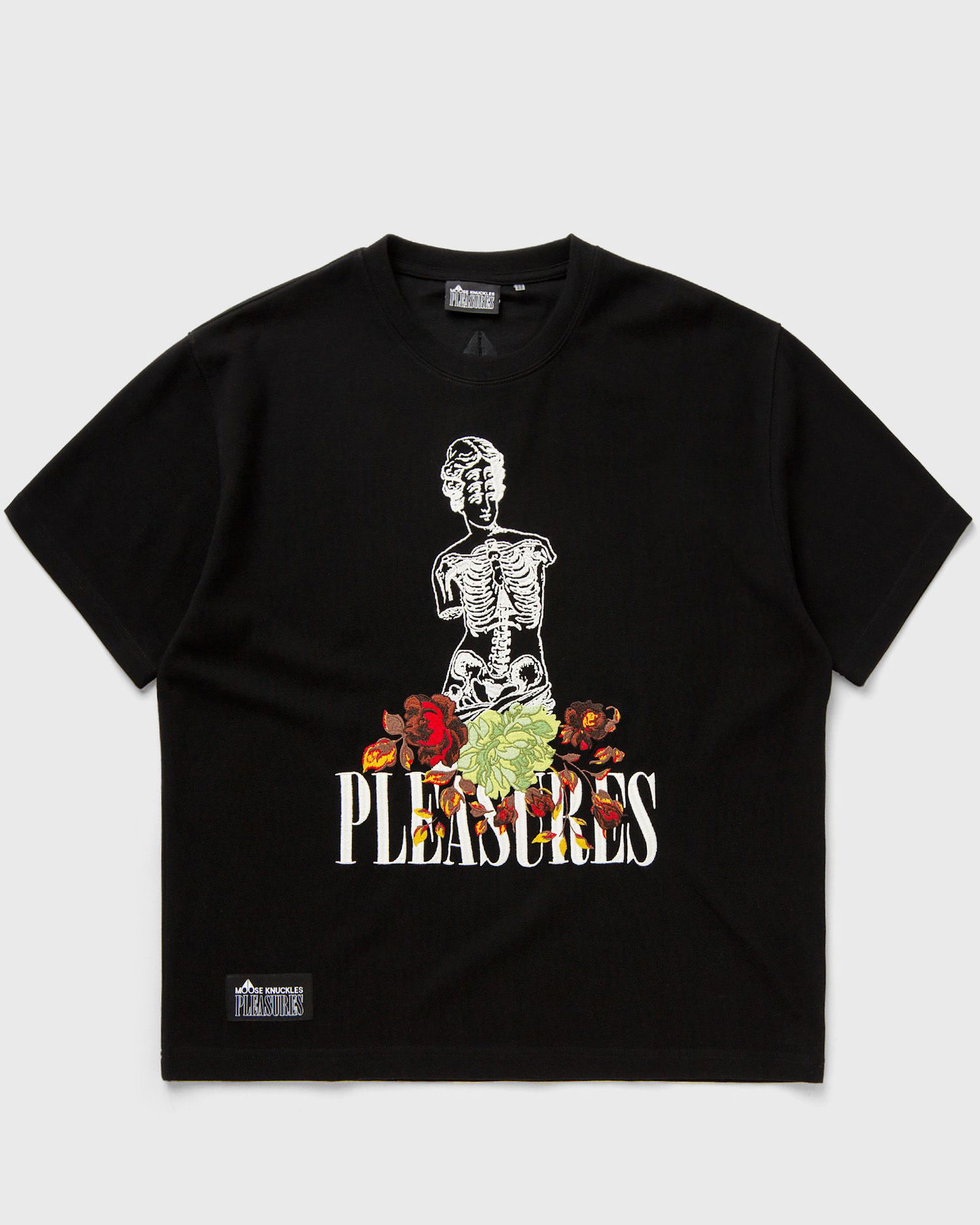 Tričko Moose Knuckles X PLEASURES STATUE GRAPHIC TEE Čierna | M33MT752PL-BLACK, 0