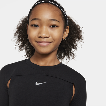 Crop Top Nike Dri-FIT Long Sleeve Crop Top Čierna | FN9032-010, 2