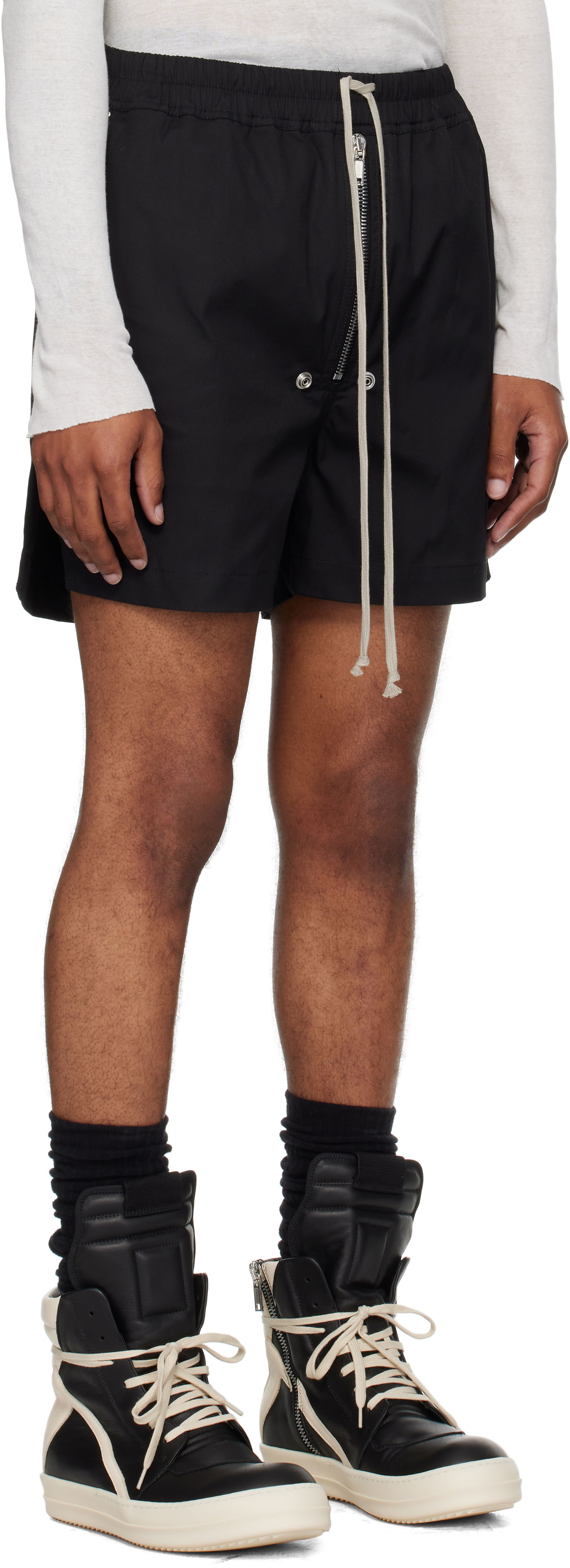 Šortky Rick Owens Concordians Bela Boxers Shorts Čierna | RU02E1391 TE, 1