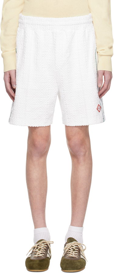 Šortky Casablanca Jacquard Monogram Towelling Shorts Biela | MPS25-JTR-223-01, 0