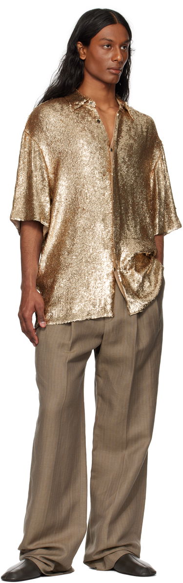 Košeľa Dries Van Noten Dries Van Noten Sequinned Shirt Metalická | 251-080751-1481, 3
