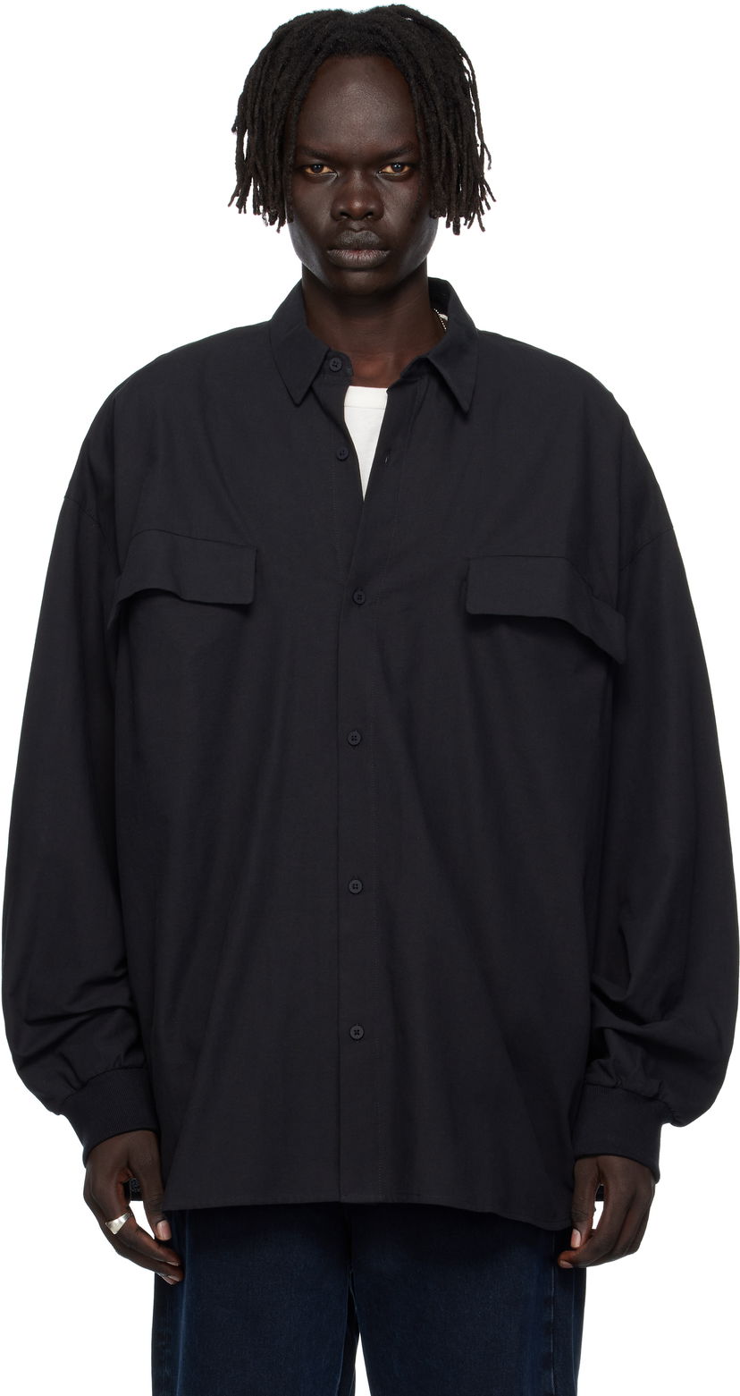 Košeľa Fear of God Fear of God ESSENTIALS Oxford Shirt Čierna | 186SP254420F