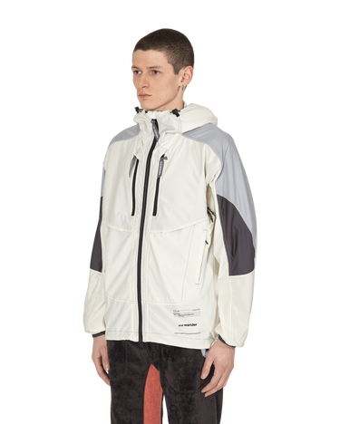 Bunda and wander x Slam Jam Raschel Rip Shell Hooded Jacket Biela | AWW-FT137 13, 1