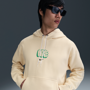 Mikina Nike Solo Swoosh Fleece Hoodie Béžová | HQ4181-113, 3