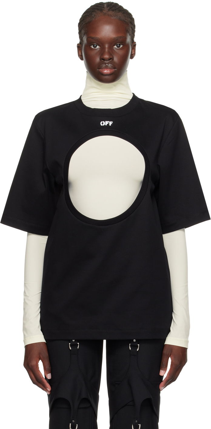 Tričko Off-White Black & Meteor Long Sleeve T-Shirt Čierna | OWAD231F23JER0011019, 0
