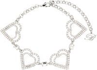 Blumarine Rhinestone Hearts Choker