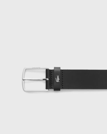Opasok Lacoste Plain Leather Belt Čierna | RC4082-000, 1