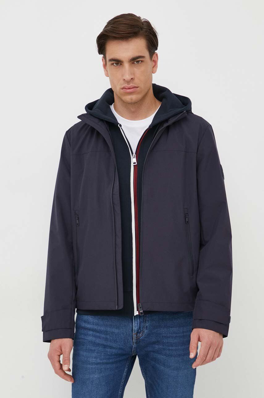 Bunda Tommy Hilfiger TH Protect High Neck Regatta Jacket Navy | MW0MW31655, 0