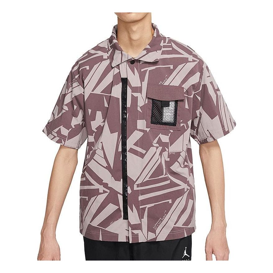 Košeľa Jordan Jordan Knit Short Sleeve Shirt Fialová | DM3109-218, 0
