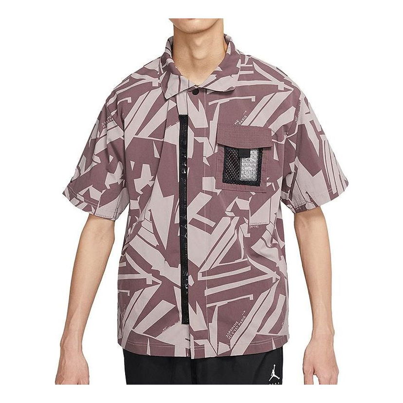 Košeľa Jordan Jordan Knit Short Sleeve Shirt Fialová | DM3109-218