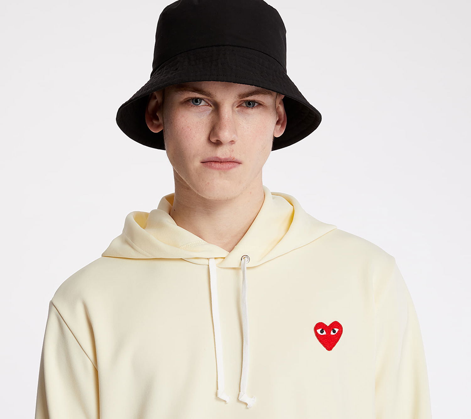 Mikina Comme des Garçons PLAY Hoodie Béžová | AZT174 ivory, 1