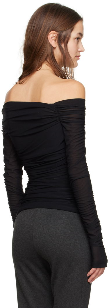 Tielko Helmut Lang Ruched Long Sleeve T-Shirt Čierna | N10HW510, 2