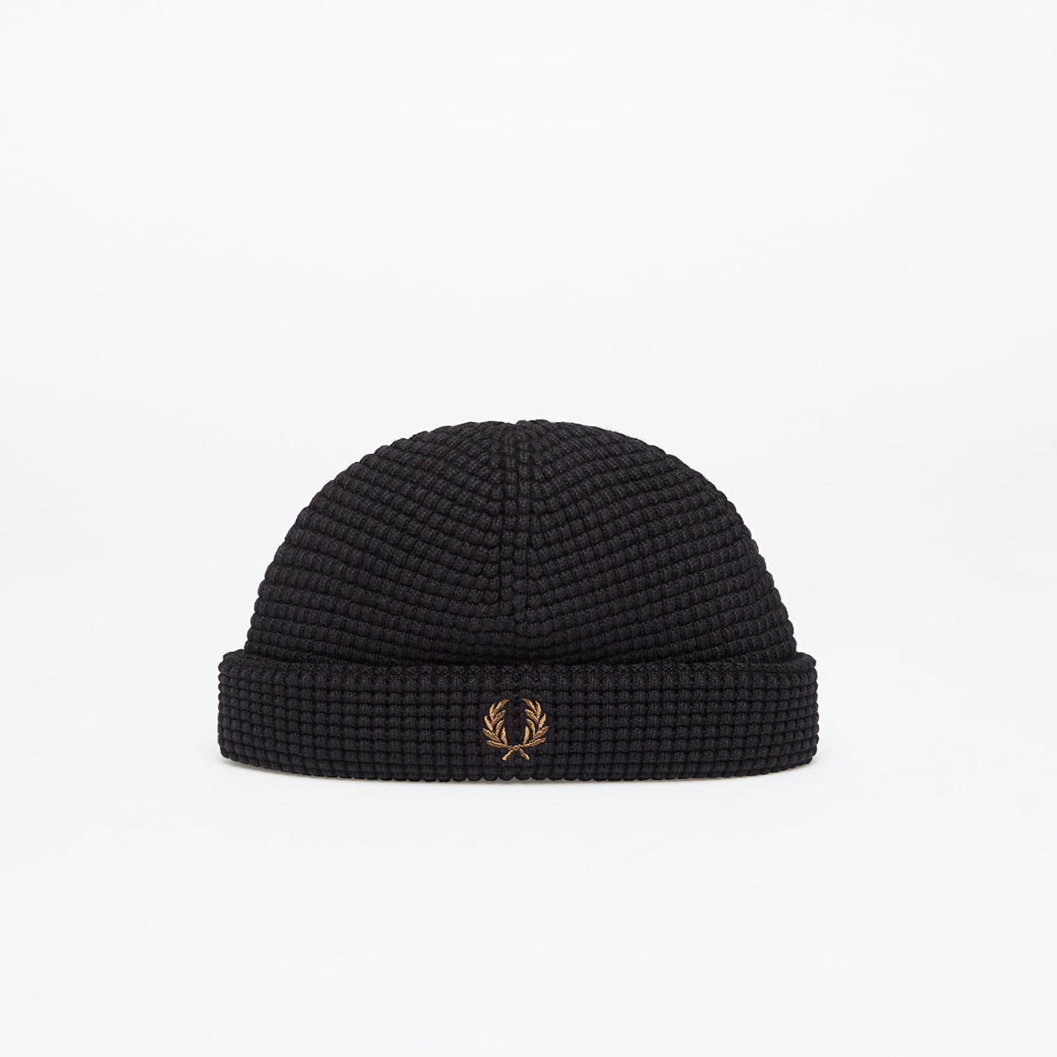 Kulicha Fred Perry Fred Perry Waffle Beanie Čierna | C1137 102, 0