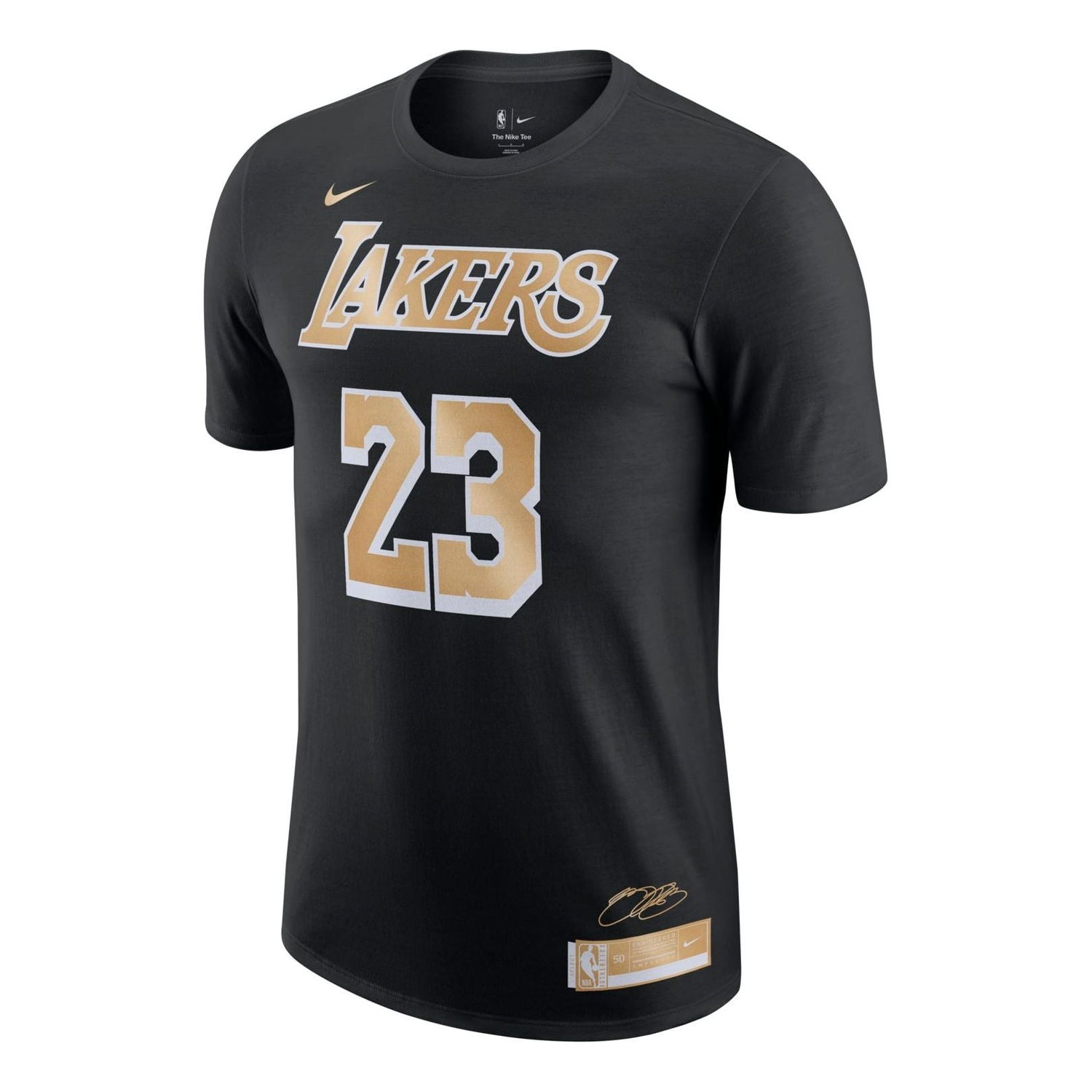 Tričko Nike NBA Los Angeles Lakers Lebron James 23 T-Shirt Čierna | FV8846-010, 0