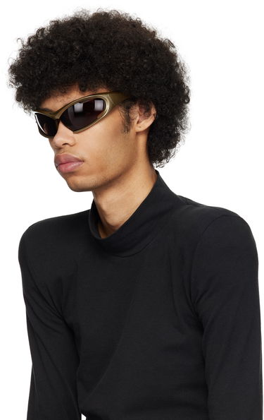 Slnečné okuliare Balenciaga Dynamo Rectangle Sunglasses Béžová | BB0318S-004, 3