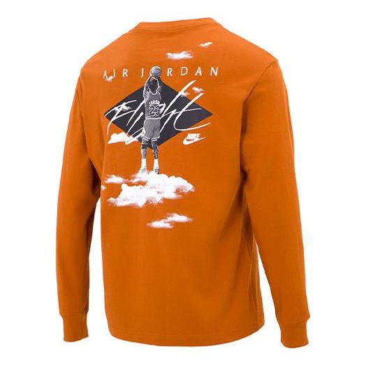 Tričko Jordan Air Jordan Flight Long Sleeve T-Shirt Oranžová | DH8963-241