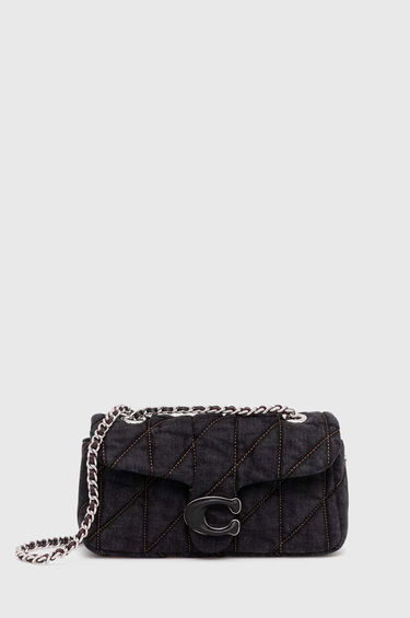 Taška cez rameno Coach Coach Quilted Denim Shoulder Bag Čierna | CR701, 0